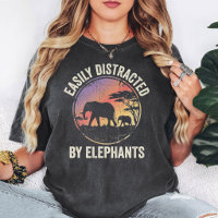 Facilement Distrait Par Les Éléphants Drôle Rétro