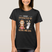 T-shirt Facilement Distrait Par Les Fentes Et Chiens Fente (Devant)