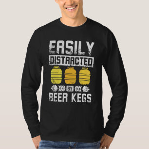 T-shirt Facilement distrait par les fûts de bière