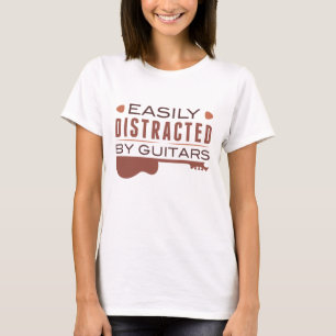 T-shirt Facilement Distrait Par Les Guitares