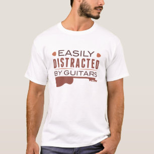 T-shirt Facilement Distrait Par Les Guitares