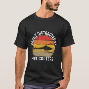 T-shirt Facilement Distrait Par Les Hélicoptères