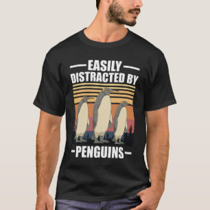 T-shirt facilement distrait par les manchots mignon mancho
