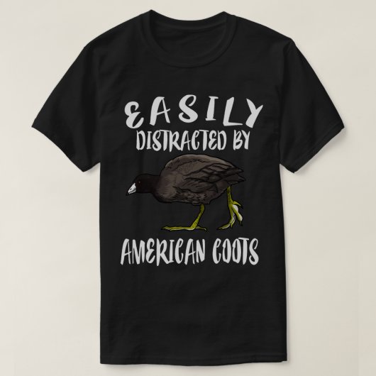 T-shirt Facilement Distrait Par Les Oiseaux De Coots Améri (Design devant)