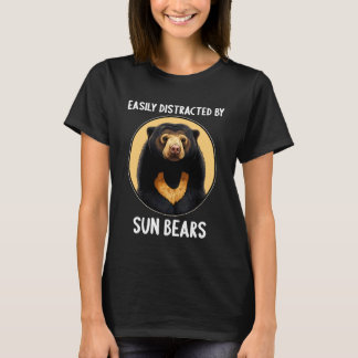 T-shirt Facilement distrait par les ours solaires Ours sol