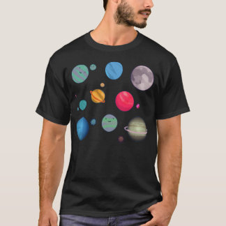 T-shirt Facilement Distrait Par Les Planètes