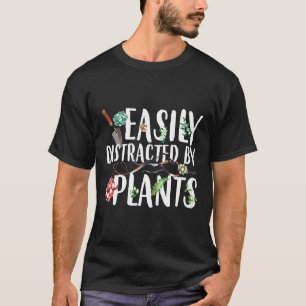 T-shirt Facilement Distrait Par Les Plantes Jardinier