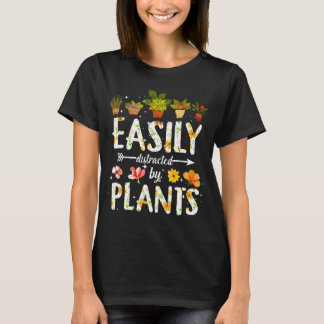 T-shirt Facilement Distrait Par Les Plantes Jardinier Ja