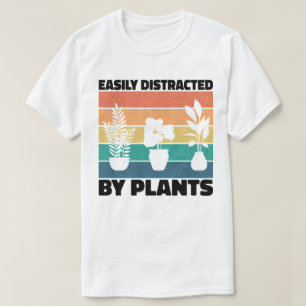 T-shirt Facilement Distrait Par Les Plantes Plantant L'Amo