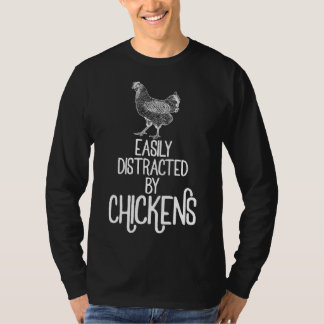 T-shirt Facilement Distrait Par Les Poulets