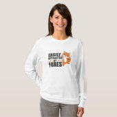 T-shirt Facilement Distrait Par Les Renards Mignons Fox Dr (Devant entier)