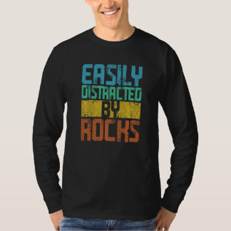 T-shirt Facilement Distrait Par Les Roches Géologie