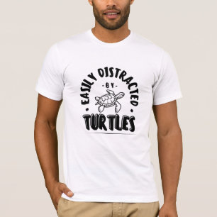 T-shirt Facilement distrait par les tortues Drôle