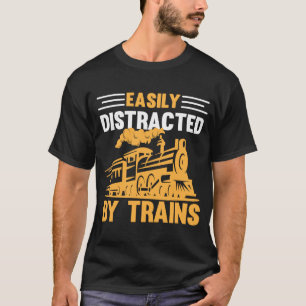T-shirt Facilement Distrait Par Les Trains
