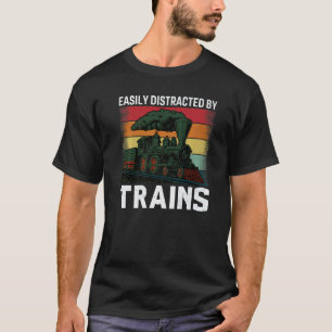 T-shirt Facilement Distrait Par Les Trains Trainspotting T