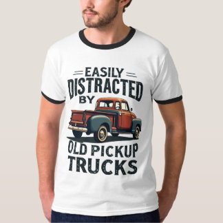 T-shirt Facilement distrait par les vieux camions de ramas