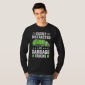 T-shirt Facilement Distrait Par L'Idée Des Garbage Trucks (Devant entier)
