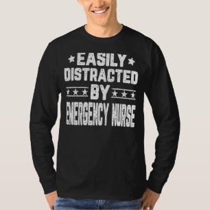 T-shirt Facilement Distrait Par L'Urgence Infirmière N