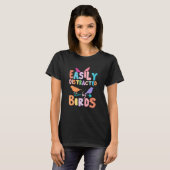 T-shirt Facilement Distrait Par Oiseaux Oiseaux Oiseaux De (Devant entier)