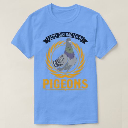 T-shirt Facilement Distrait Par Pigeons Dove 2 (Design devant)