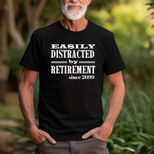 T-shirt Facilement distrait par retraite Drôle de fête cad