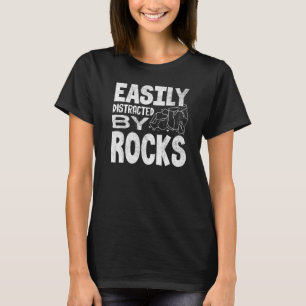 T-shirt Facilement Distrait Par Rocks Géologie Collect Min