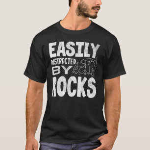 T-shirt Facilement Distrait Par Rocks Géologie Collect Min