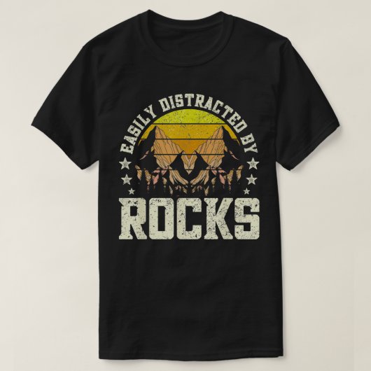 T-shirt Facilement Distrait Par Rocks Géologie Collecter L (Design devant)