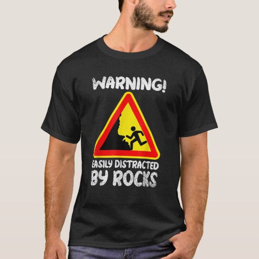 T-shirt Facilement Distrait Par Rocks Rock Collector Géolo (Devant)