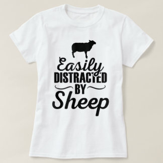 T-shirt Facilement Distrait par une Conception Drôle de Mo