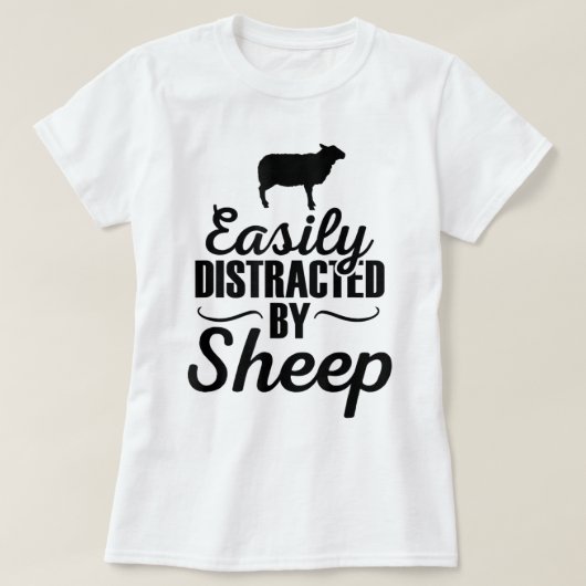 T-shirt Facilement Distrait par une Conception Drôle de Mo (Design devant)