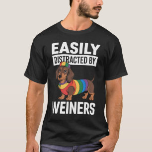T-shirt Facilement Distrait Par Weiners LGBTQ Arc-En-Ciel