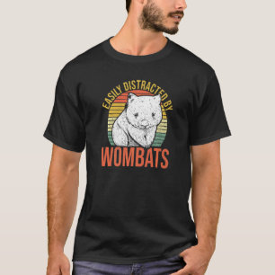 T-shirt Facilement Distrait Par Wombats Pour Un Expert Wom