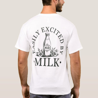 T-shirt Facilement Excité Par L'amour Laitier Imprimé Au D