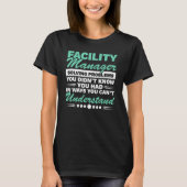 T-shirt Facility Manager Job Maintenance Employee Professi (Devant)