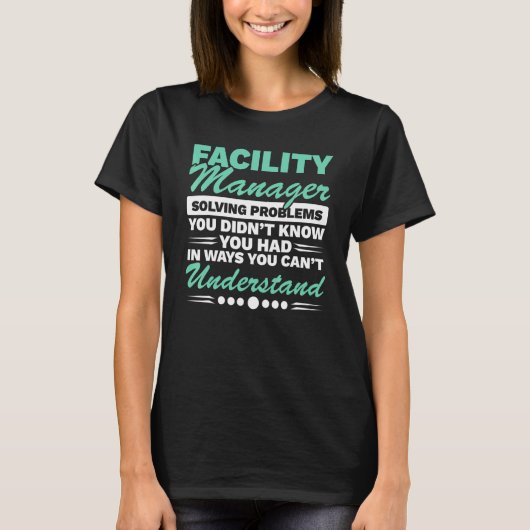 T-shirt Facility Manager Job Maintenance Employee Professi (Devant)