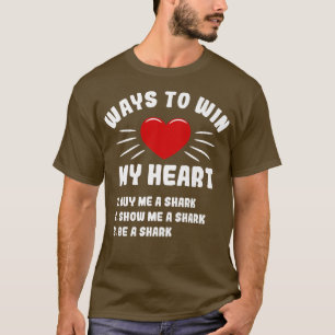 T-shirt Façons de gagner mon coeur Requin Funny Animal Mèm