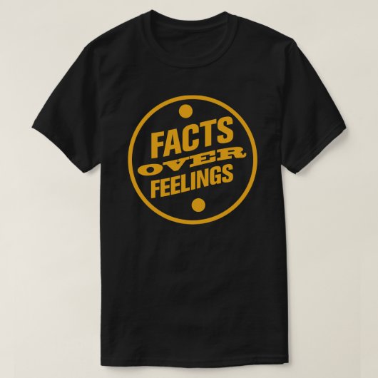 T-shirt Facts over feelings Sticker (Design devant)