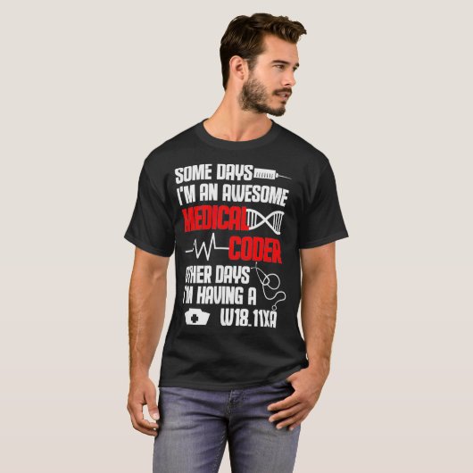 T-shirt Facturation Coder Médicale Je Suis Un Magnifique F (Devant entier)