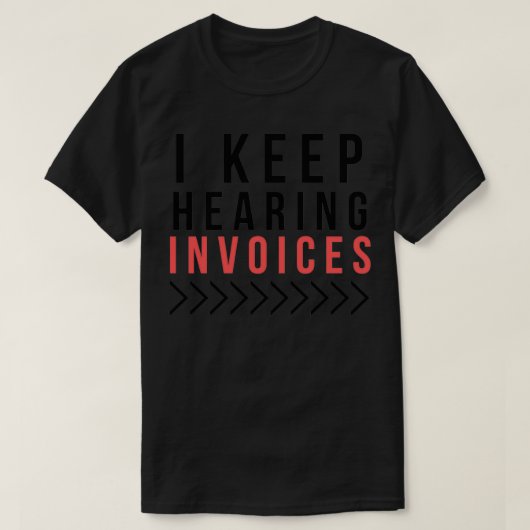 T-shirt factures voix comptable banque (Design devant)