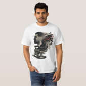 T-shirt Fade de graffiti pour chaise en barbre | (Devant entier)