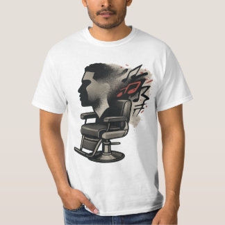 T-shirt Fade de graffiti pour chaise en barbre |