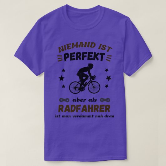 T-shirt Fahrrad Perfektion Radfahrer Humour Amusant (Design devant)