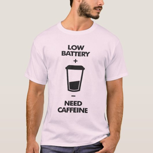 T-shirt Faible consommation de caféine (Devant)