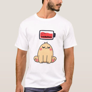 T-shirt Faible humeur de batterie - Drôle Doodle comique