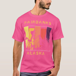 T-shirt Fairbanks Ak Design Distamment Randonnée Et