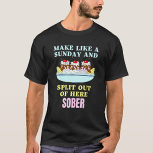 T-shirt Faire Comme Un Dimanche Et Se Séparer Sobre Annive