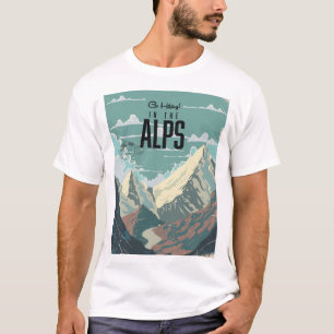 T-shirt Faire de la randonnée dans les Alpes