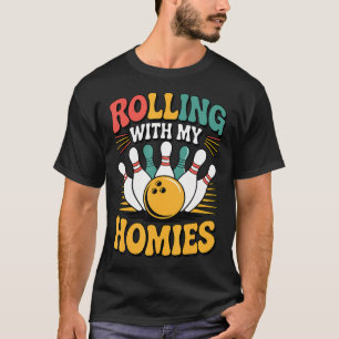 T-shirt Faire Des Parties Avec Mes Potes Équipe De Bowling