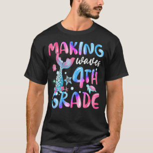 T-shirt Faire des Vagues en 4e année Tie Dye en queue de p